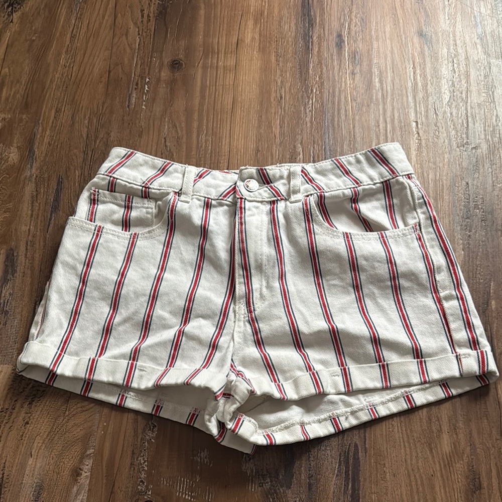 Striped Women's Mom Shorts